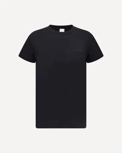 Pinko Logo T-shirt In Nero Limousine
