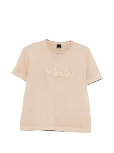 Pinko Logo T-shirt In Neutral