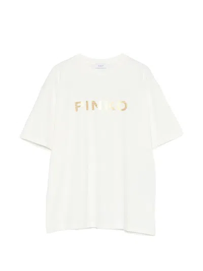 Pinko Kids' Logo T-shirt In Neutral