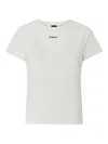 Pinko Short-sleeved T-shirt With Embroidered Logo In White