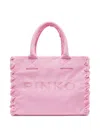 Pinko Beach Shopper In Recycled Canvas
