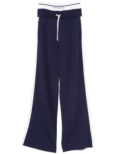 PINKO LOGO-WAISTBAND TRACK PANTS