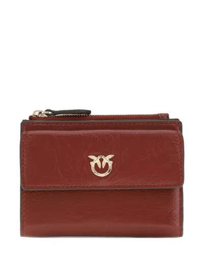 Pinko Logo Wallet In Brown