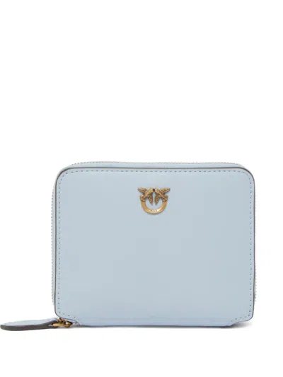 Pinko Logo Zip Wallet In Blue