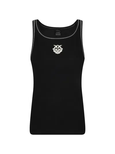 Pinko Logo-detail Tank Top In Black
