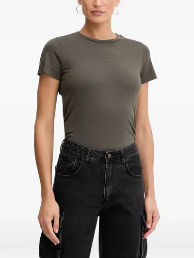 Pinko Logo-detail T-shirt In Green