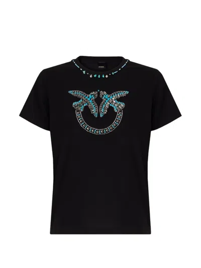 Pinko Logo-embellishment T-shirt In Black