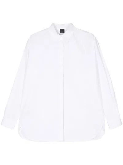 Pinko Logo-embroidered Shirt In White