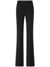 Pinko Tailored High-waisted Flared Trousers With Polished Button Detail In Black