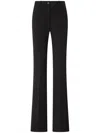 Pinko Tailored High-waisted Flared Trousers With Polished Button Detail In Black