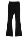 Pinko Tailored High-waisted Flared Trousers With Polished Button Detail In Black