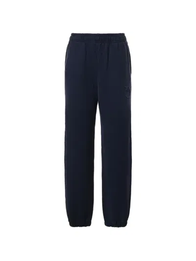 Pinko Logo-patch Track Pants In Blue