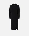 Pinko V-neck Knitted Dress In Limo Black