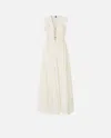 Pinko Robe Longue En Coton Avec Gilet Sans Manches Utilitaire