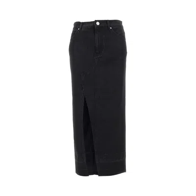 PINKO LONG DENIM SKIRT WITH SPLIT