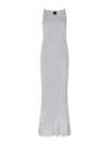 Pinko Nelson Viscose And Metallised Fibre Long Dress