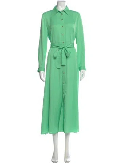 Pre-owned Pinko Long Dress In Green