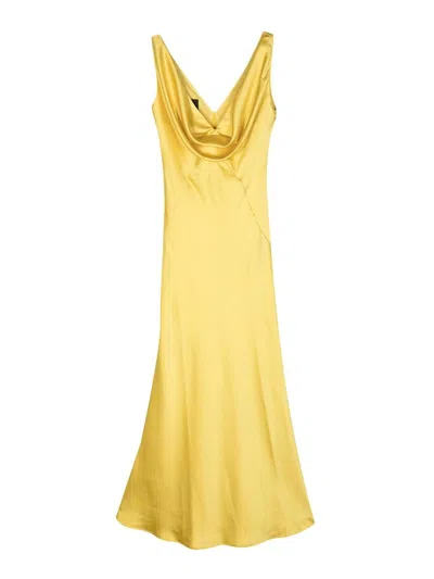 Pinko Vestido Largo - Arzigliano In Yellow