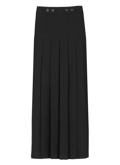 PINKO LONG SKIRT WITH PLEATED DETAIL
