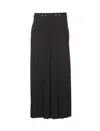 Pinko Long Skirt With Pleated Detail In Black