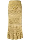Pinko Long Skirt In Yellow