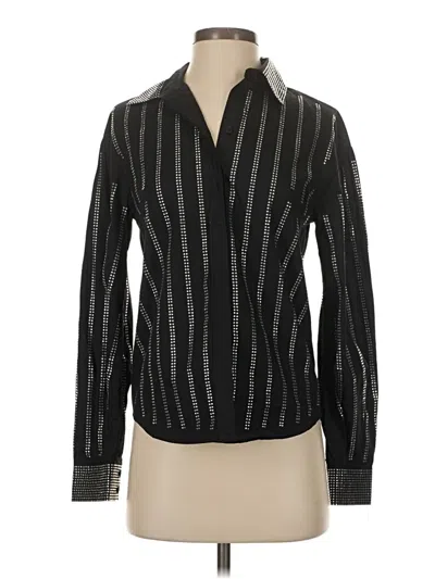 Pre-owned Pinko Long Sleeve Blouse In Black