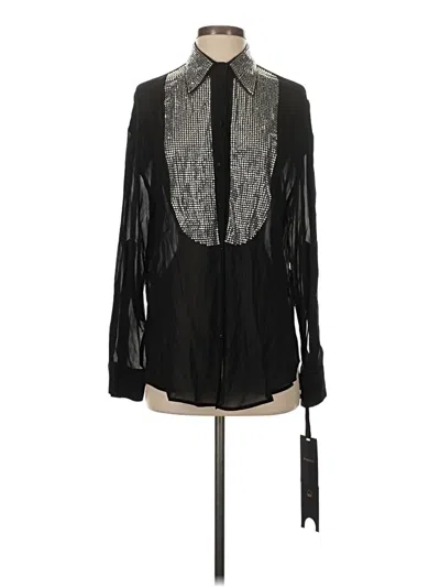 Pre-owned Pinko Long Sleeve Blouse In Black