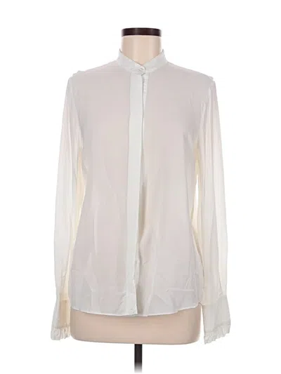 Pre-owned Pinko Long Sleeve Blouse In White