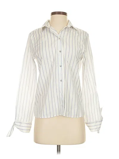 Pre-owned Pinko Long Sleeve Blouse In White