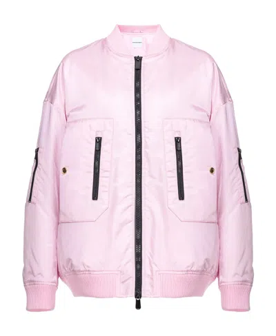Pinko Long-sleeve Bomber Jacket In Pink Sweet Lilac
