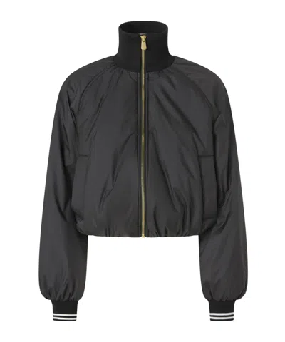 Pinko Long Sleeve Cotton Coat In Black