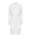 Pinko Mini Shirt Dress With Semi-transparent Georgette Inserts