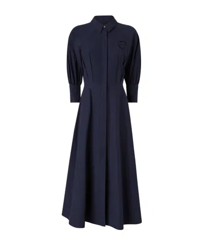 Pinko Long Sleeve Dress In Blue