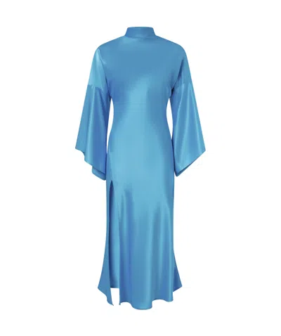 Pinko Long Sleeve Dress In Blue
