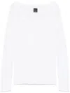 Pinko Long-sleeve Gauze T-shirt In White