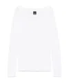 Pinko Long-sleeve Gauze T-shirt In White