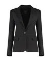Pinko Linen Blazer Featuring Cut-out Detail