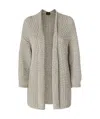 Pinko Long Sleeve Knitted Cardigan In Nude