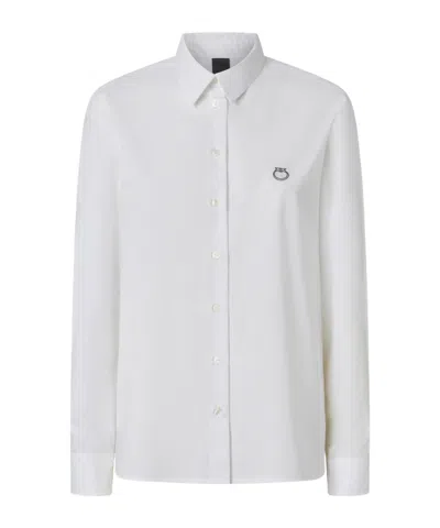 Pinko Embroidered Cotton Shirt In White