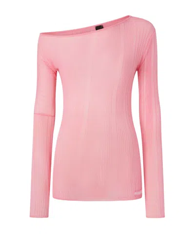 Pinko Long Sleeve Sweater In Pink