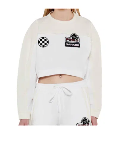 Pinko Long Sleeve Sweatshirt In White