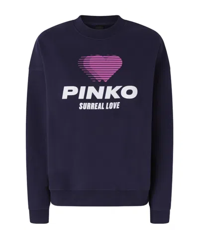 Pinko Long Sleeve Sweatshirt In Blue