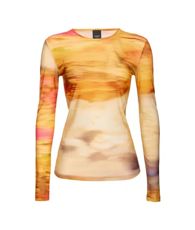 PINKO ABSTRACT-PATTERN PRINT TOP