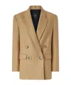 Pinko Double-breasted Blazer In Brown