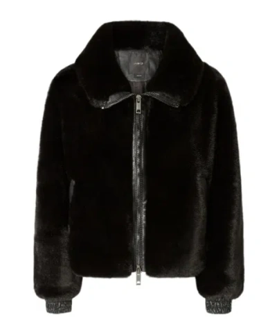 Pinko Long-sleeved Casual Jacket In Black