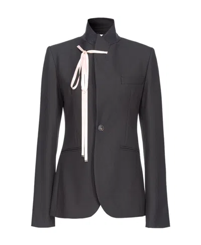 Pinko Long-sleeved Casual Jacket In Black