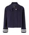 Pinko Long-sleeved Casual Jacket In Blue