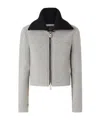 Pinko Slim-fit Jacket With Knit Collar In Multi