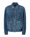 Pinko Pocket-embellished Denim Jacket In Blue