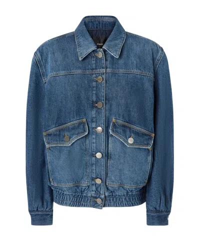 PINKO POCKET-EMBELLISHED DENIM JACKET